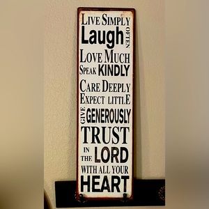 Ganz Rustic Look Words to Live By Metal Plaque